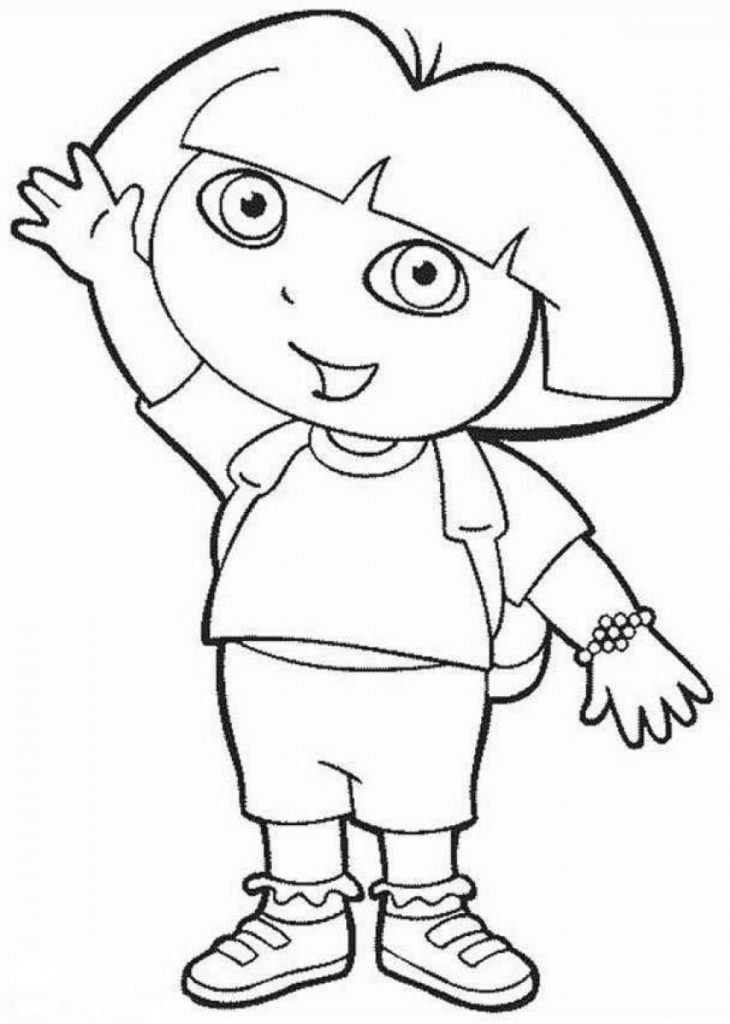 free printable dora the explorer coloring pages