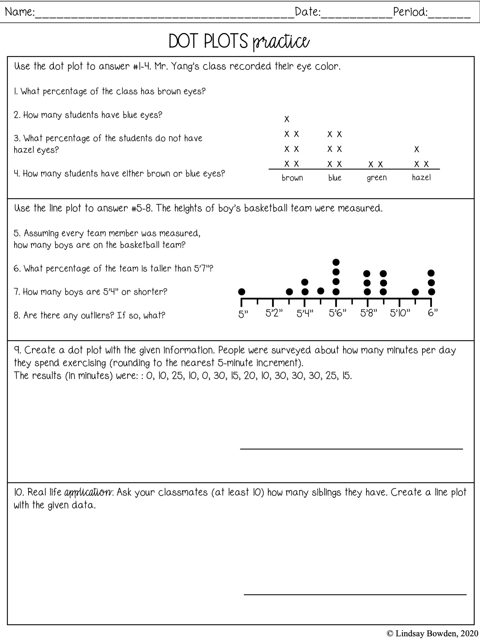 Dot Plot Worksheets Worksheets Library