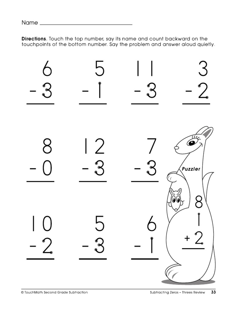 printable touch math cards