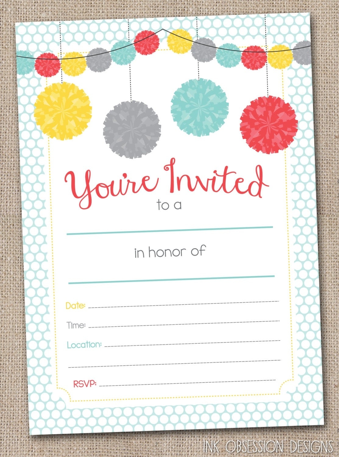Download Fill In The Blank Party Invitations PNG US Invitation Template