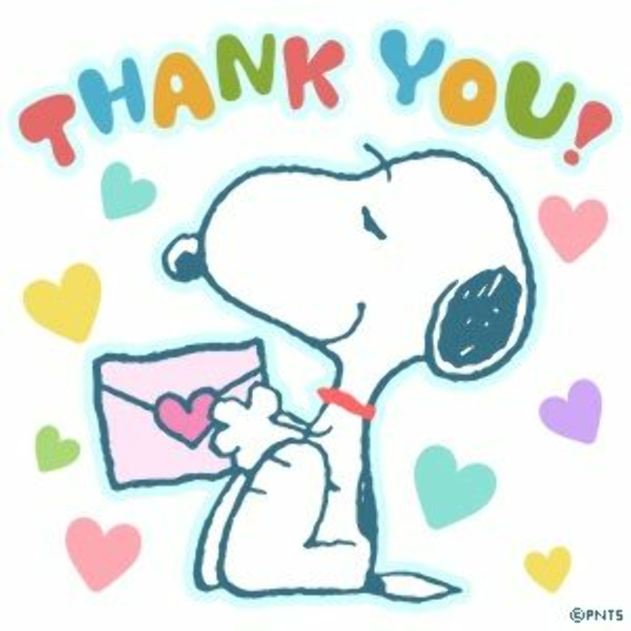 printable snoopy thank you cards