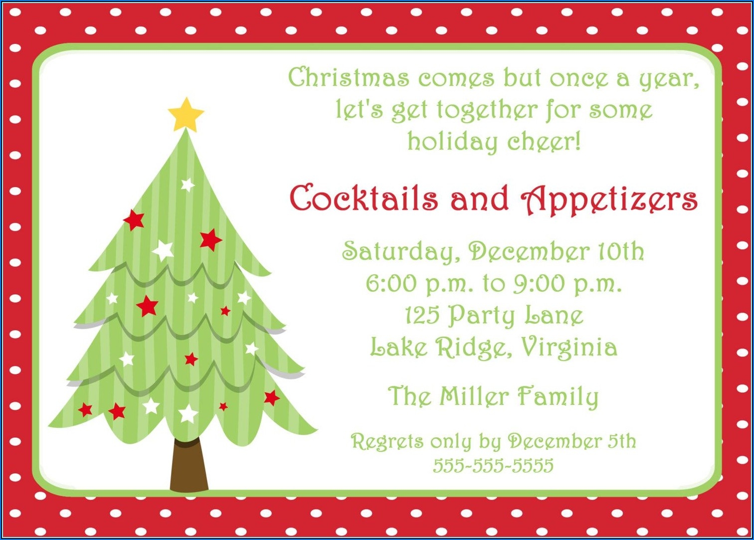 free downloadable holiday invitation templates