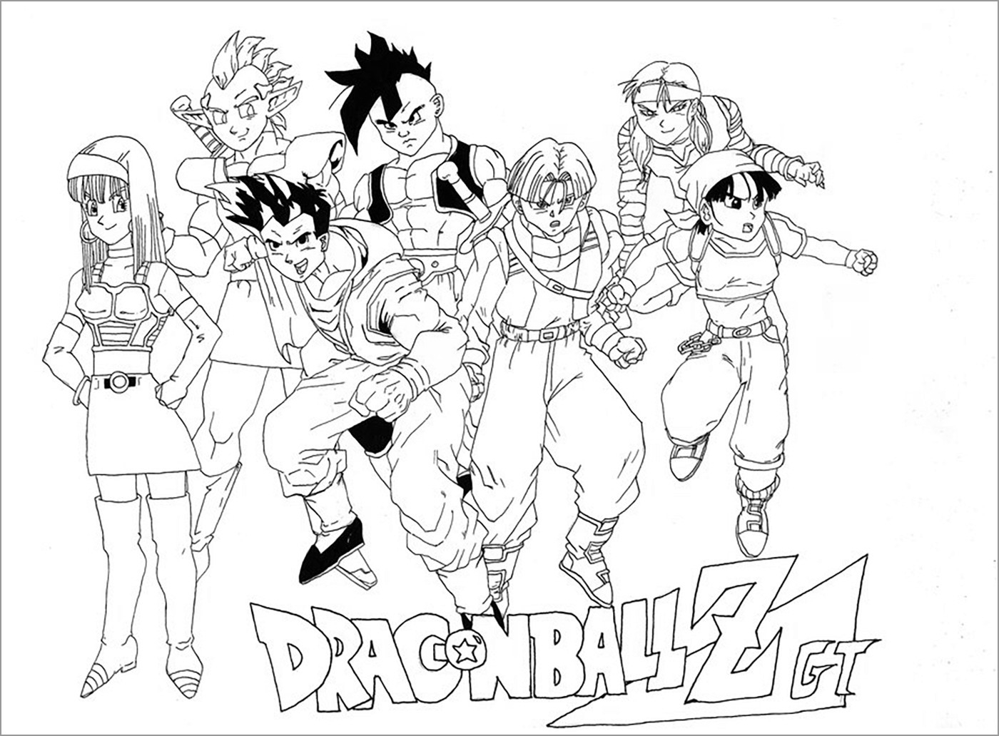 Dragon Ball Z Gt Coloring Pages To Print ColoringBay