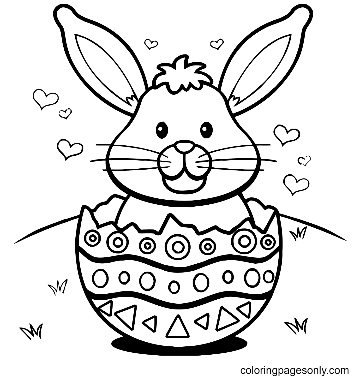 Easter Bunny Coloring Pages Free Printable Coloring Pages