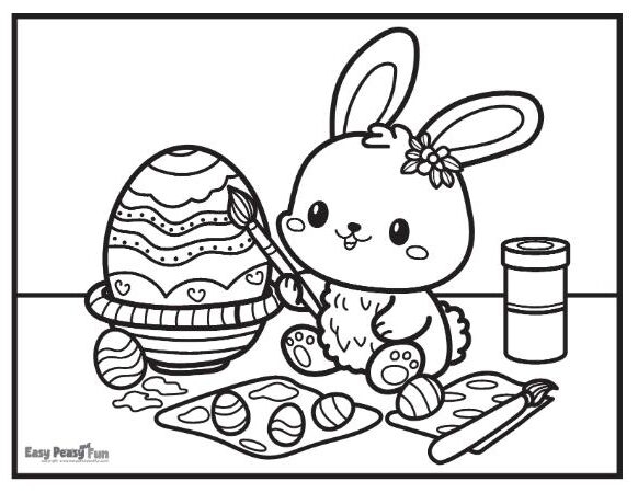 easter coloring pages for kids printable pdf free