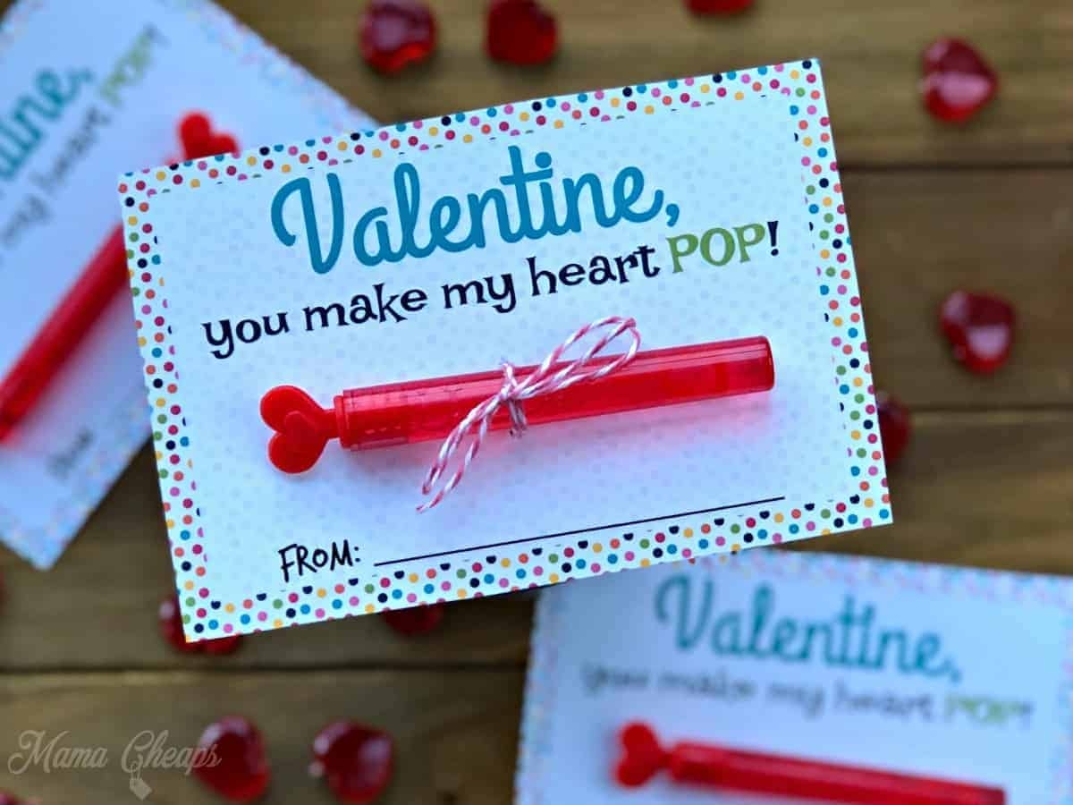 Easy Bubbles Valentine Printable Cards Mama Cheaps 