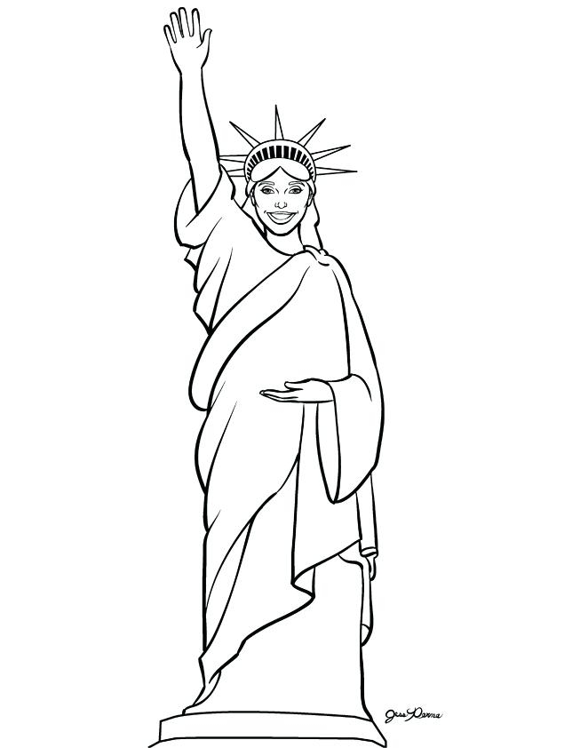 Easy Statue Of Liberty Coloring Page Coloring Pages 7344 The Best 