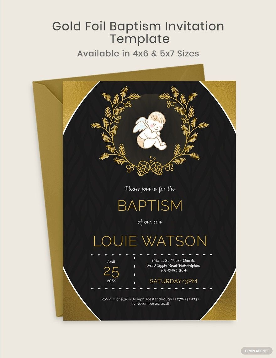 Editable Baptism Invitation Templates In PSD To Download