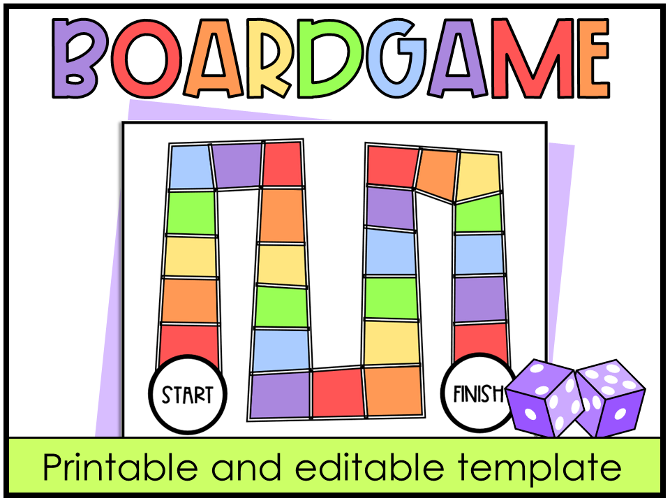printable editable board game template