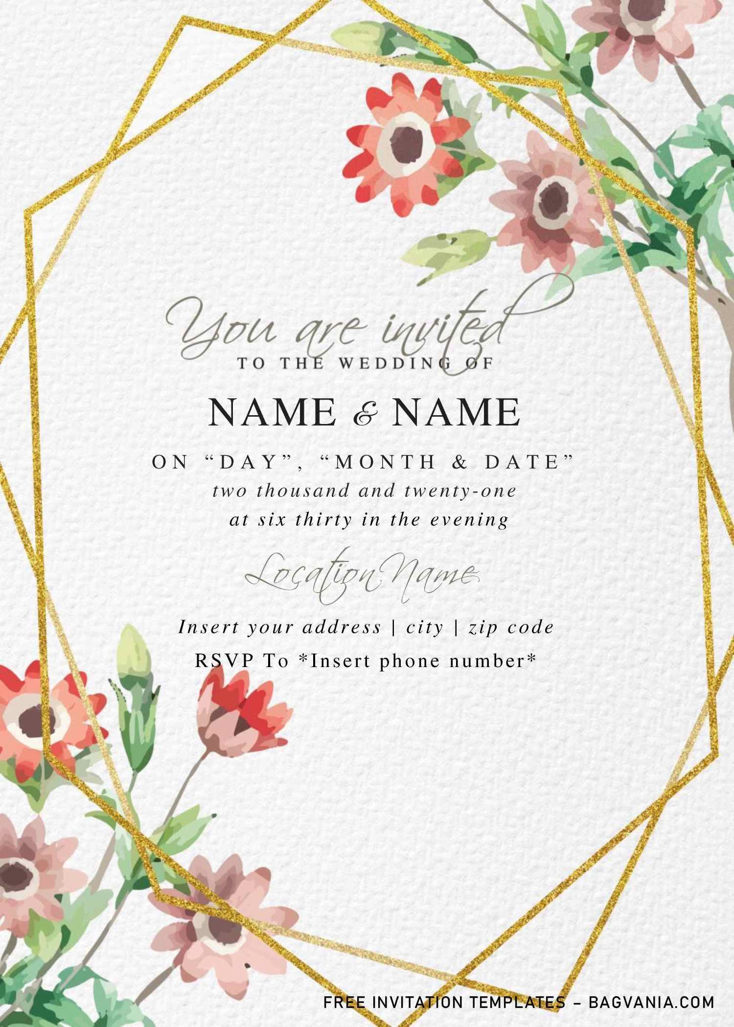 free printable online wedding invitations templates