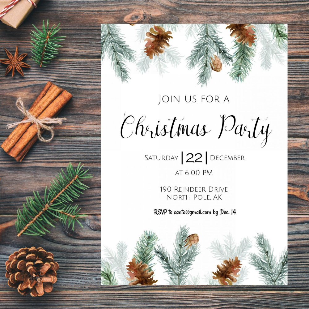 Editable Free Christmas Invitation Templates Word Get In The Christmas 