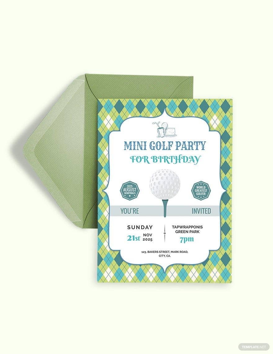 free mini golf invitation template