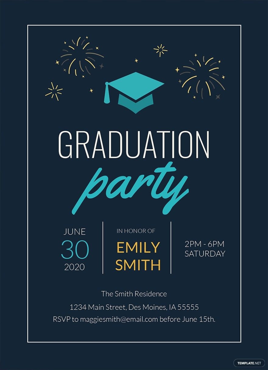 Editable Graduation Invitation Templates In Word To Download