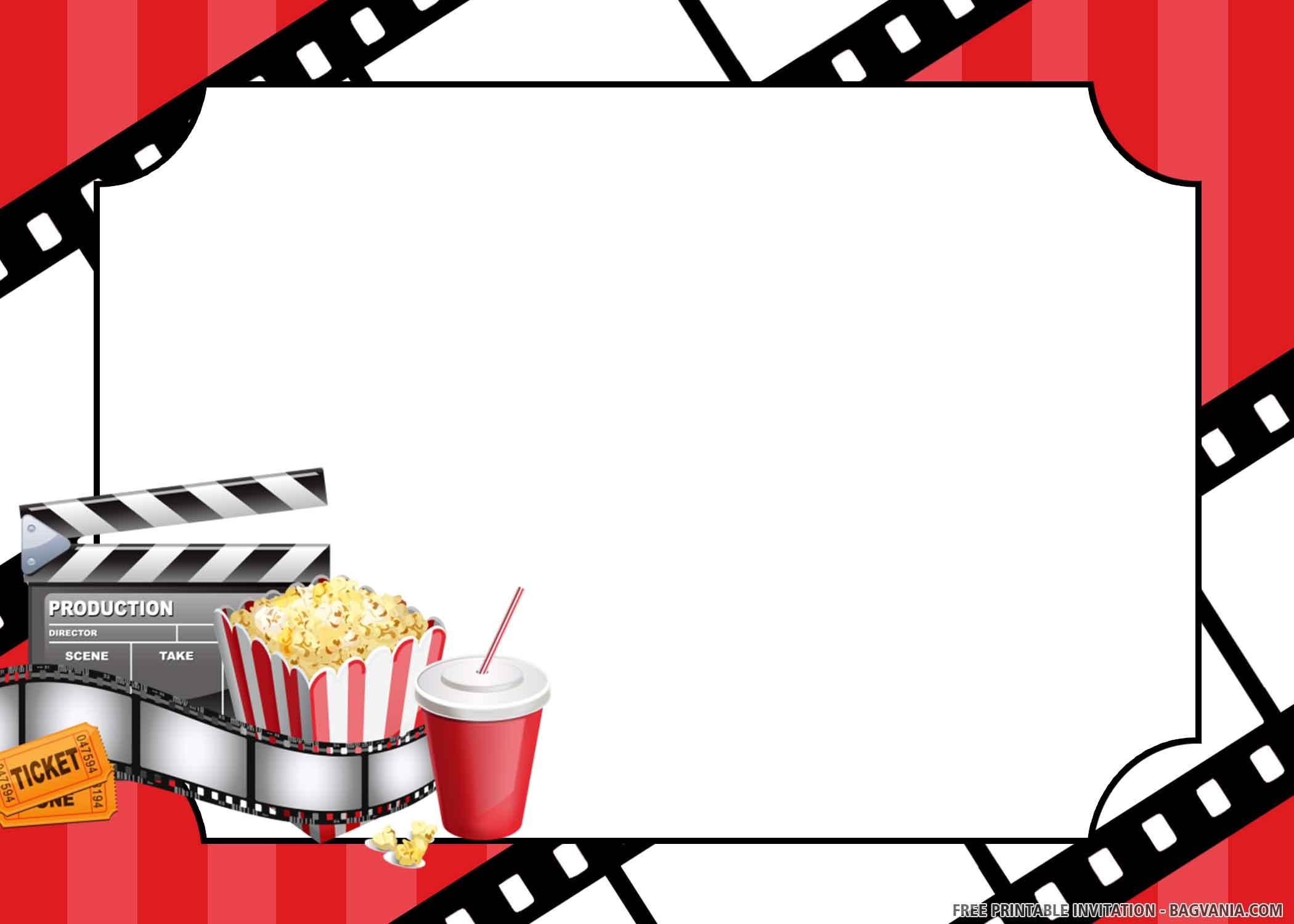 Editable Movie Invitation Template