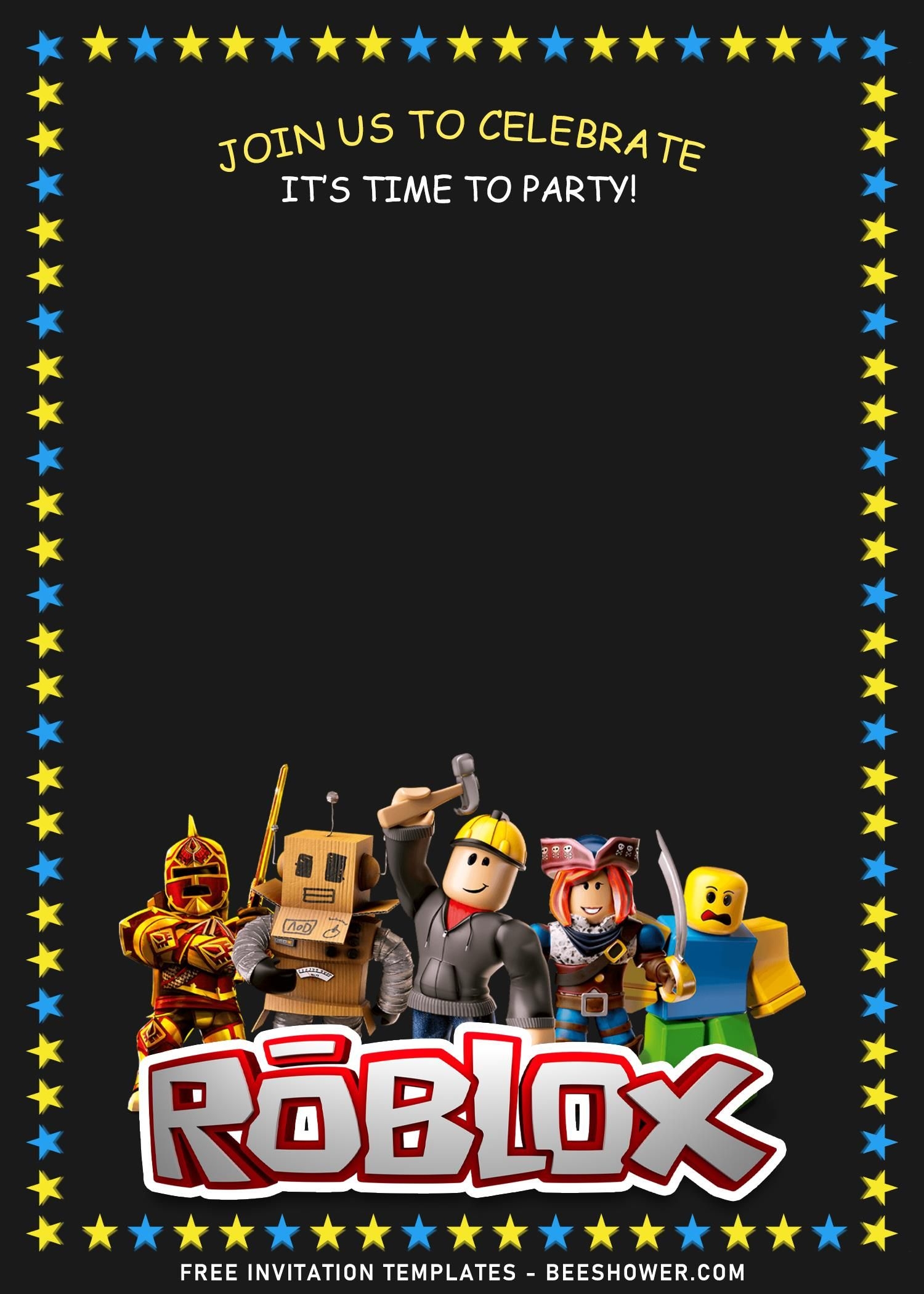 free editable roblox invitation template