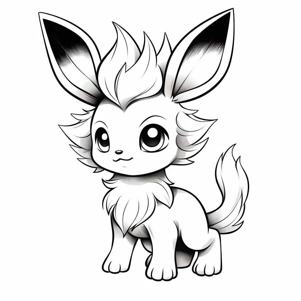Eevee Coloring Pages