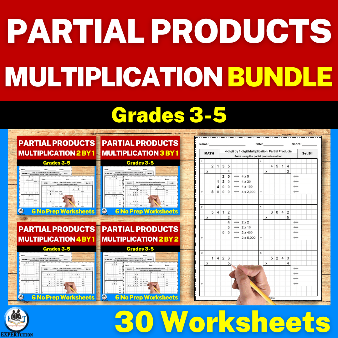 Effective Partial Products Multiplication Worksheets Practice Learn
