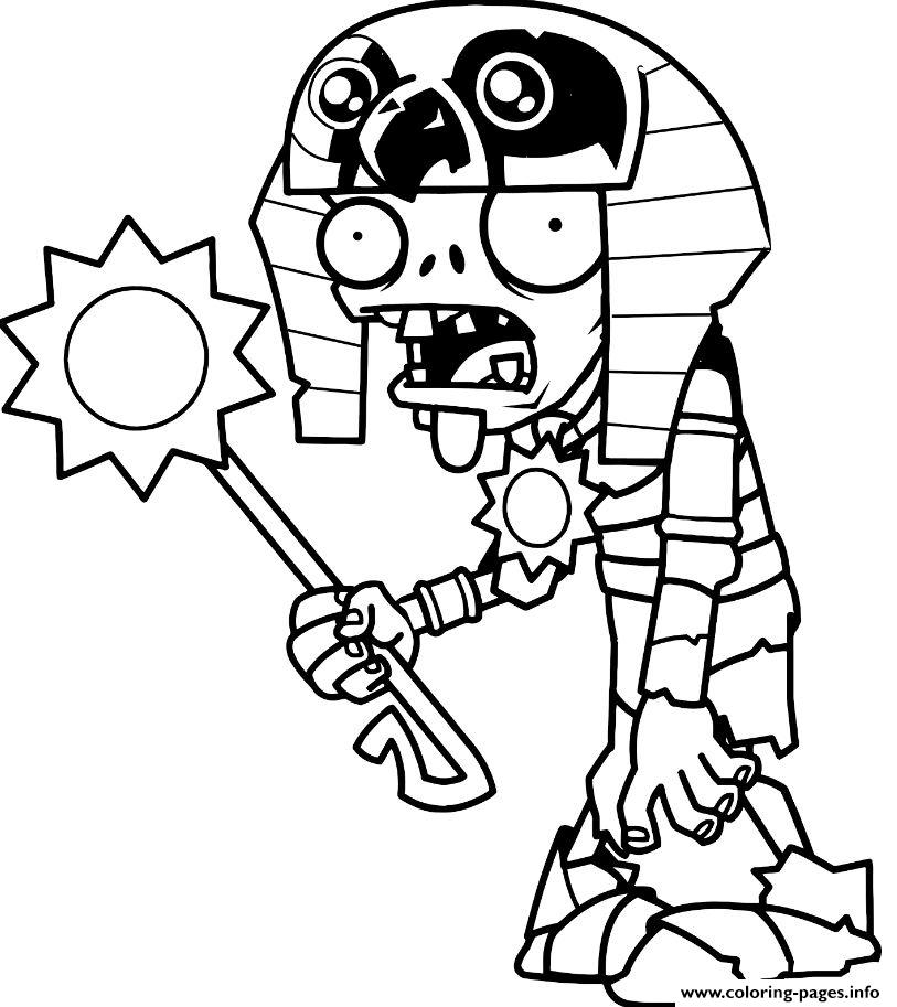 Egypt Plants Vs Zombies Coloring Page Printable