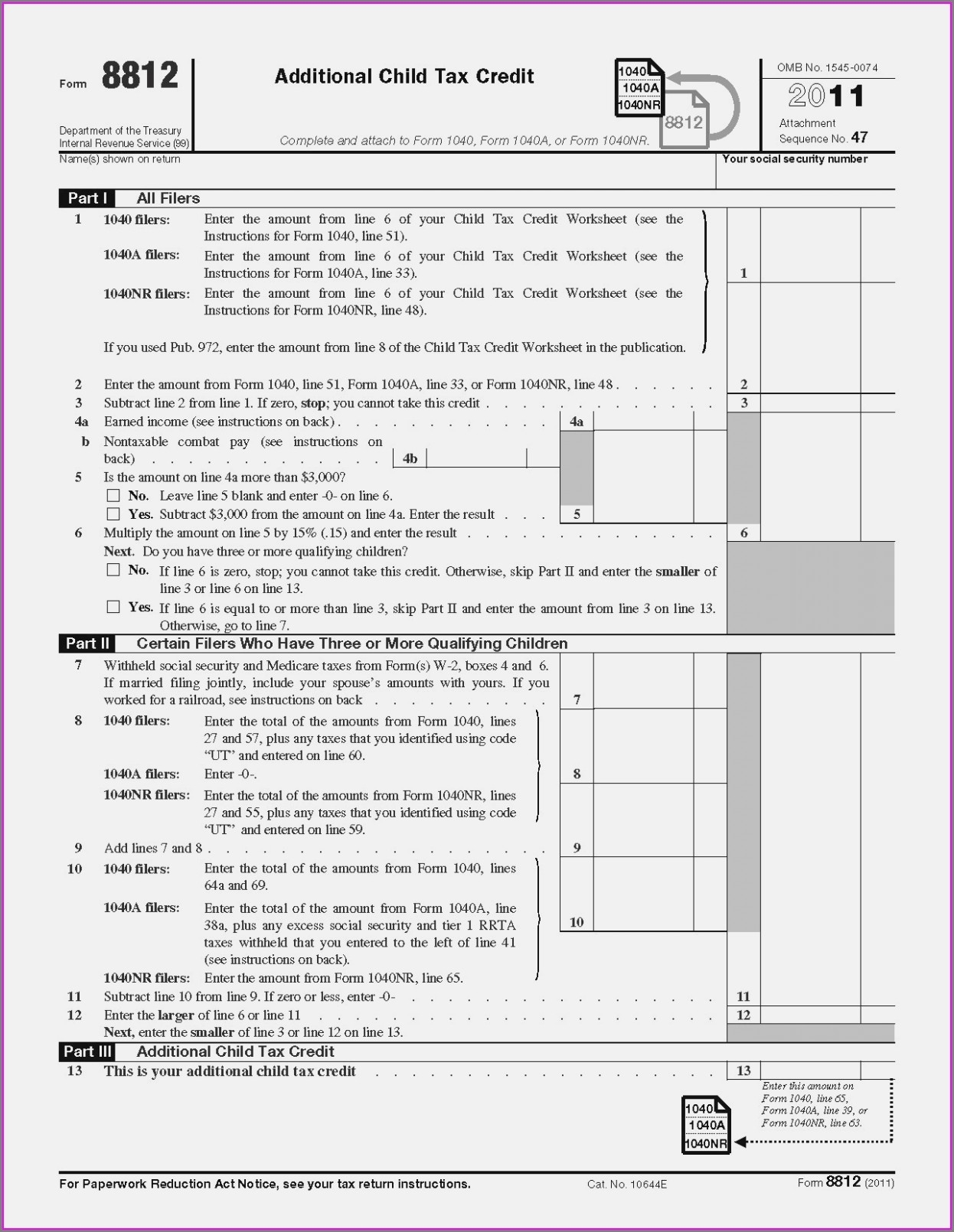 Eitc Worksheet A