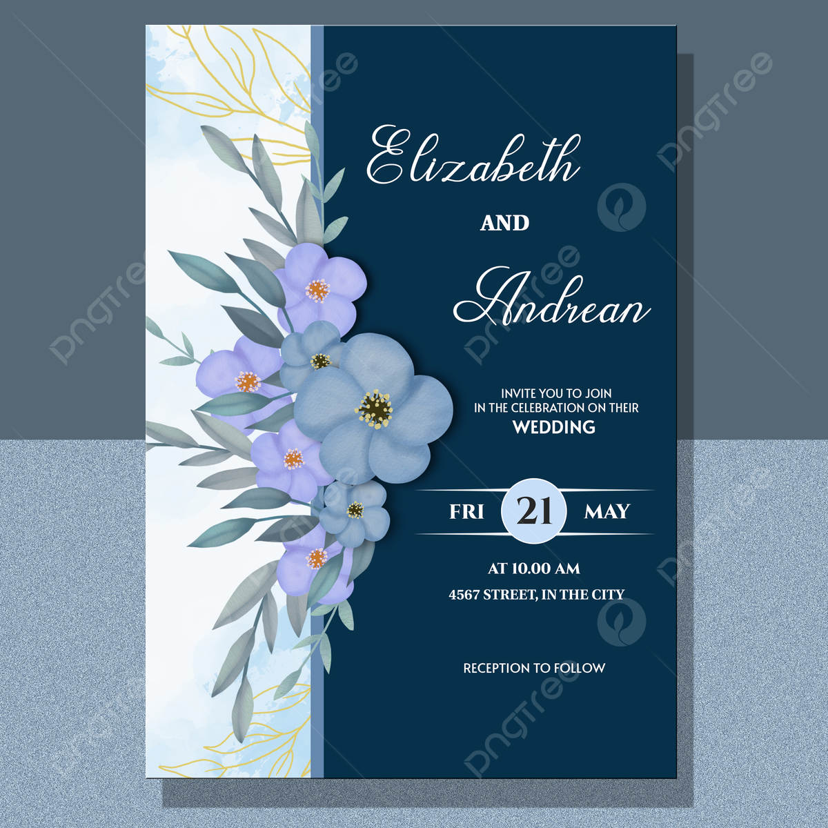 flower template invitation