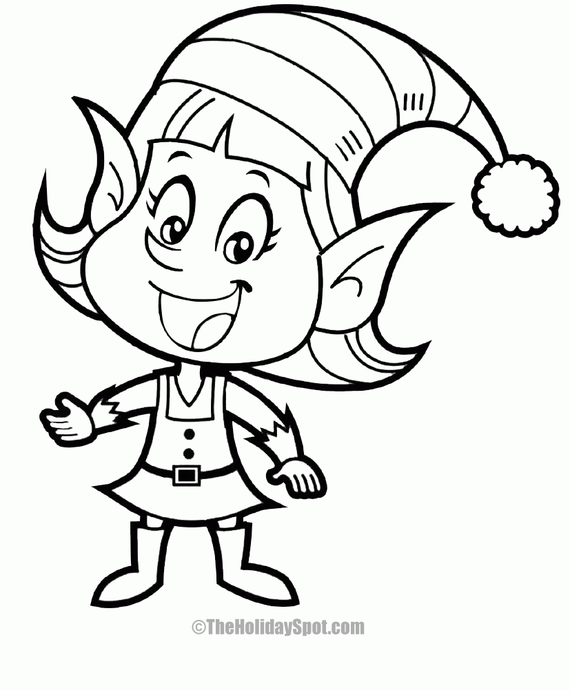Elf Coloring Page Coloring Elf Pages Rudolph Shelf Herbie Christmas 