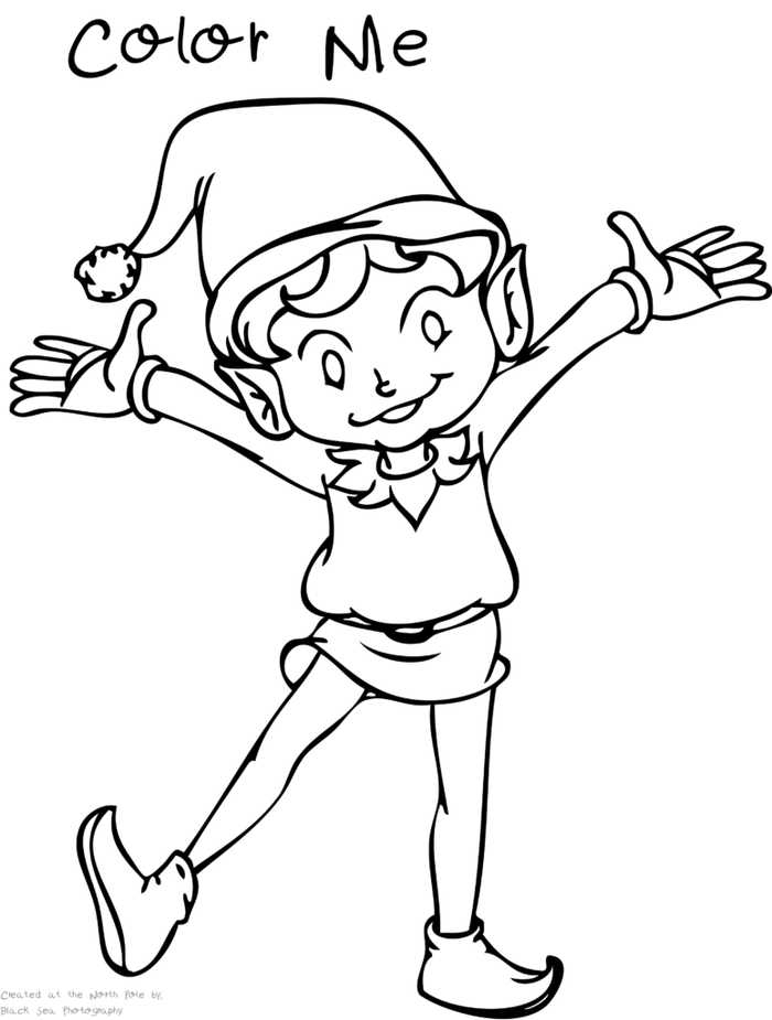 Elf Coloring Pages Printable PDF Coloringfolder
