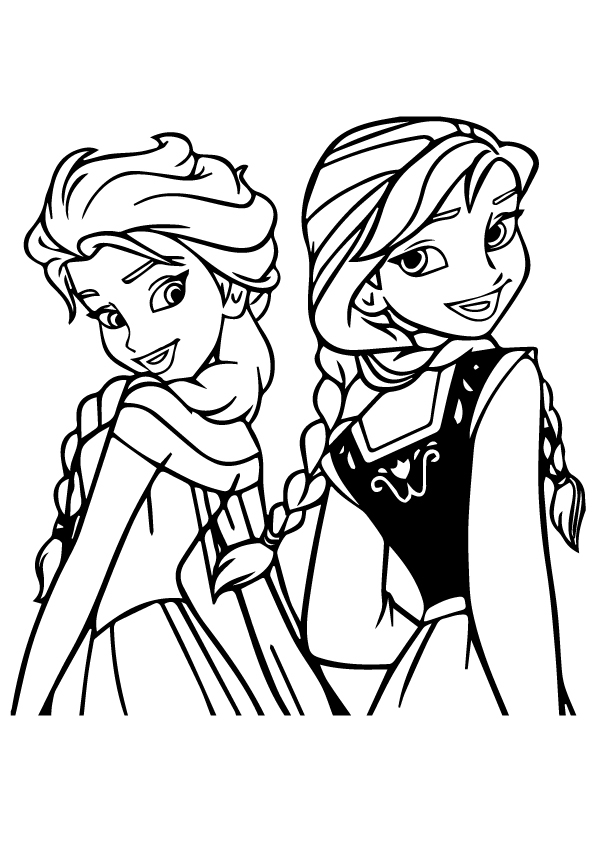 free anna and elsa coloring pages