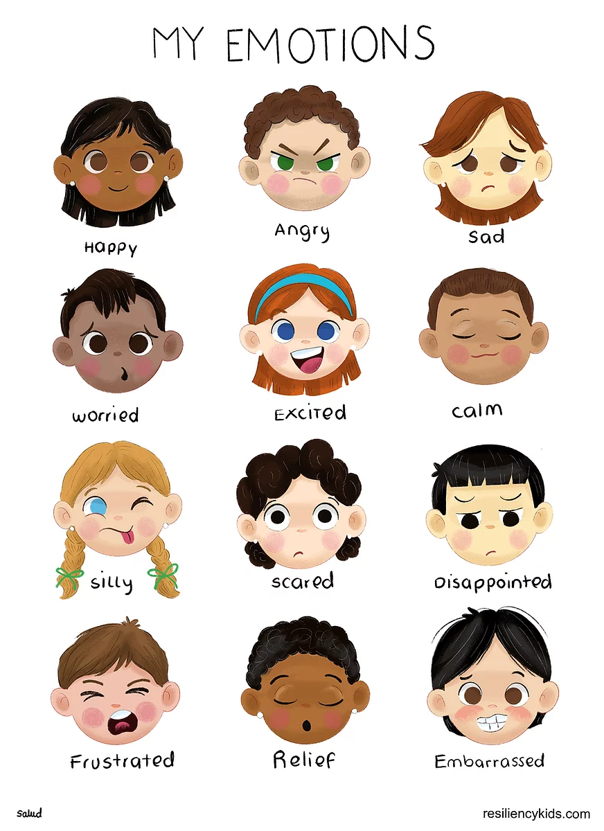 pictures of emotions for kids printable