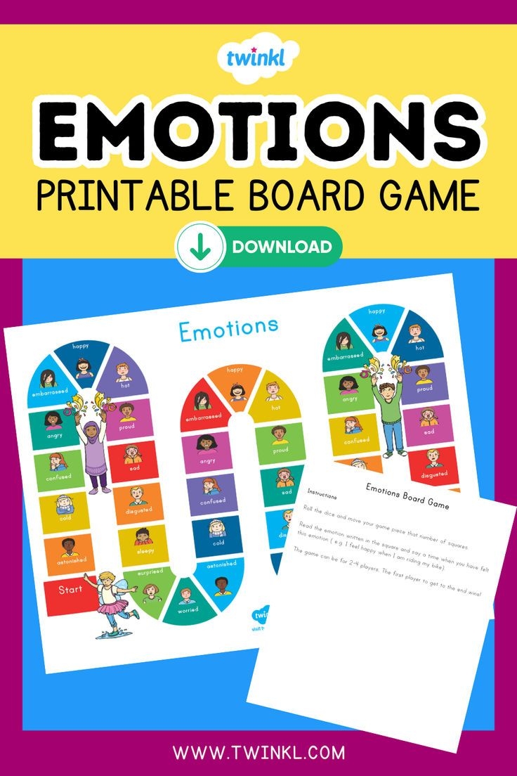 Emotions Printable Board Game For K 2nd Grade Empathy Activities