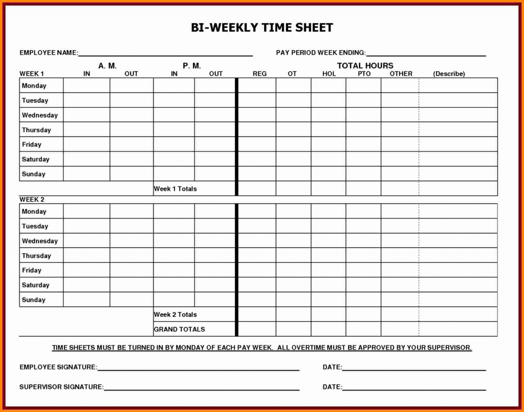 Employee Time Cards Template Free Awesome 5 Printable Payroll Sheets 