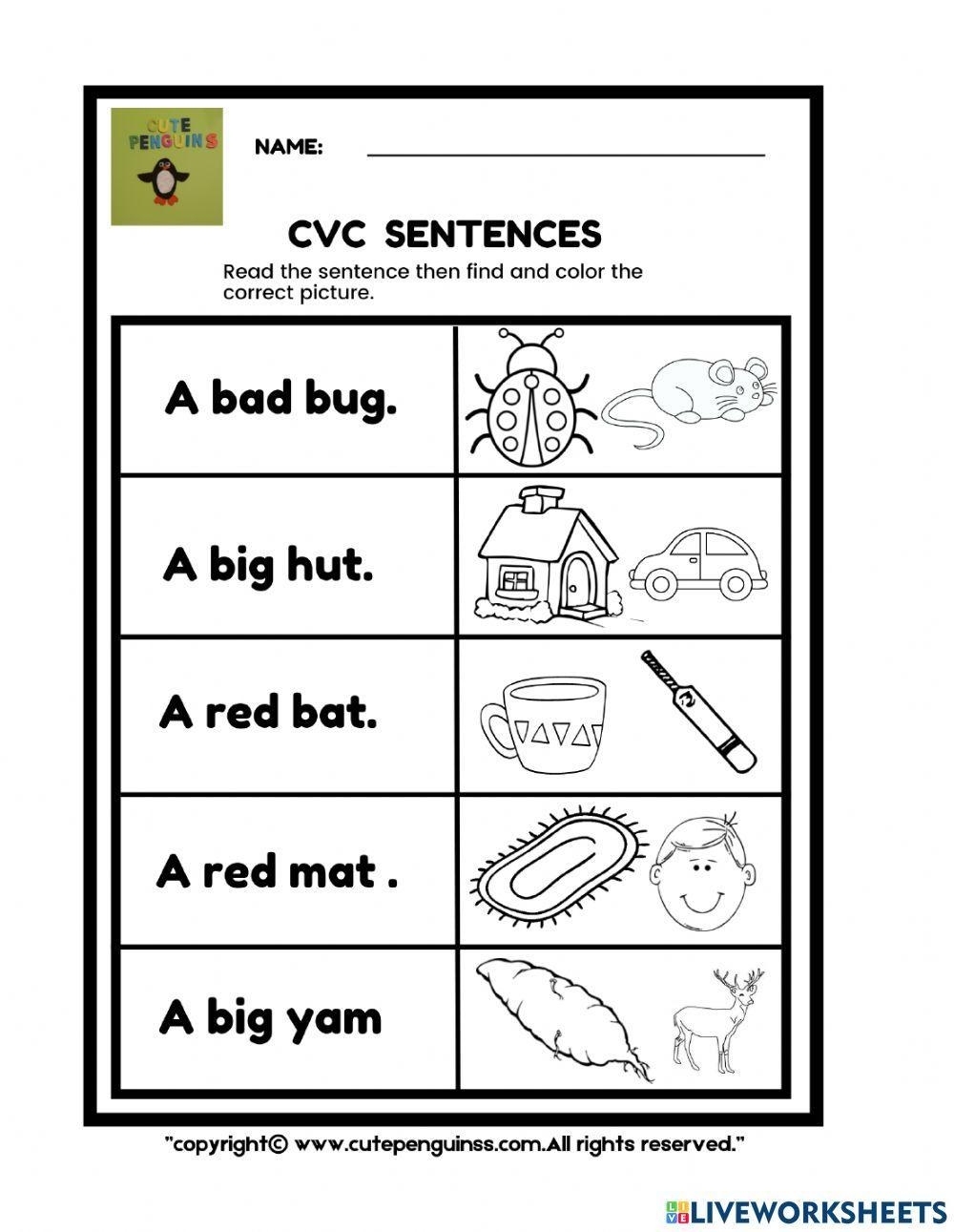 EN Word Family CVC Word Find Worksheet MyTeachingStation 