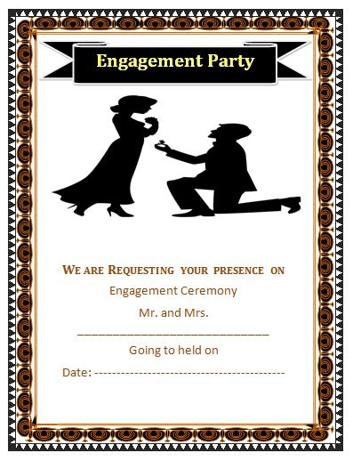 engagement invitation template word