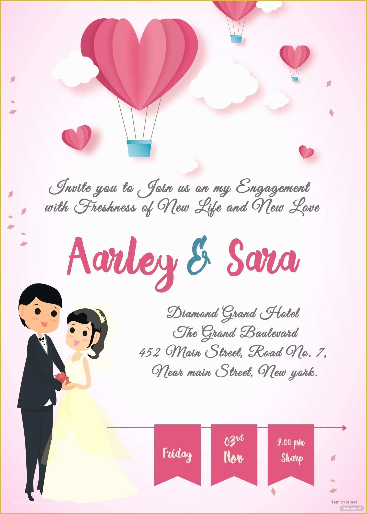 Engagement Invitation Templates Free Download Of Free Elegant