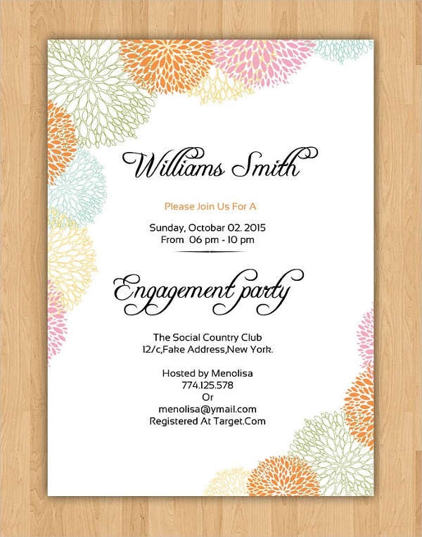 Engagement Invitation Templates Free Word Templates