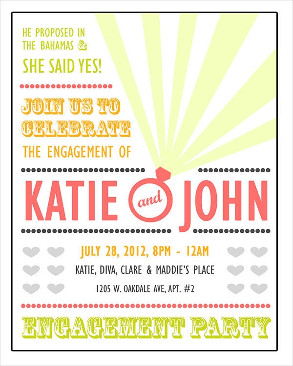 Engagement Invitation Templates Free Word Templates