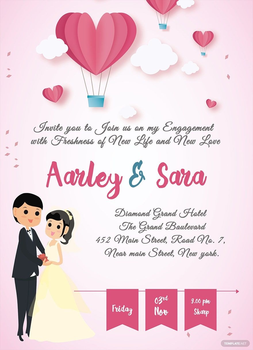 Engagement Party Invitation Templates In Apple Pages FREE Download 