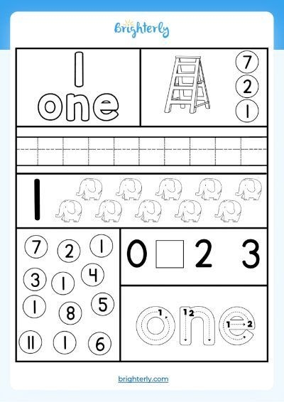 preschool worksheets numbers