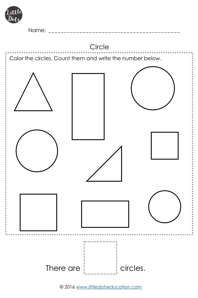 pre k shapes worksheets
