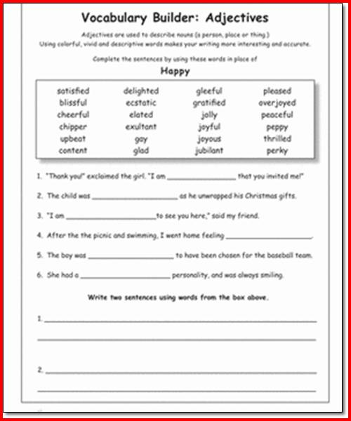 English Worksheets 4th Grade