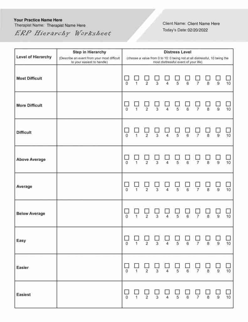 ERP Hierarchy Worksheet Editable Fillable Printable PDF