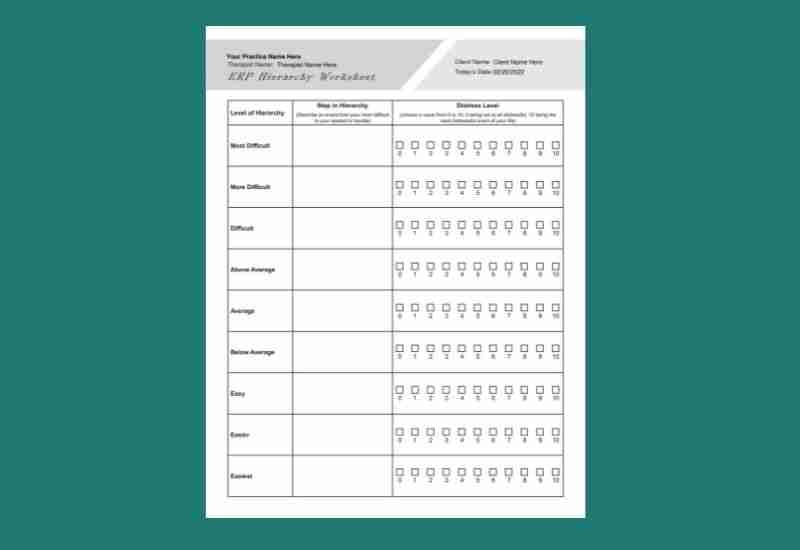 ERP Hierarchy Worksheet PDF