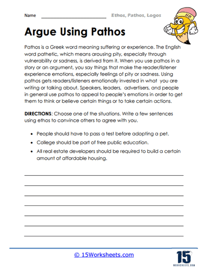 Ethos Pathos Logos 4 Worksheet 15 Worksheets