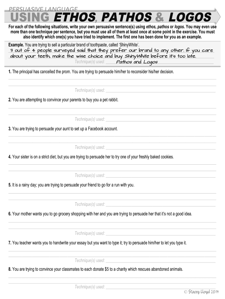 ethos pathos and logos worksheet