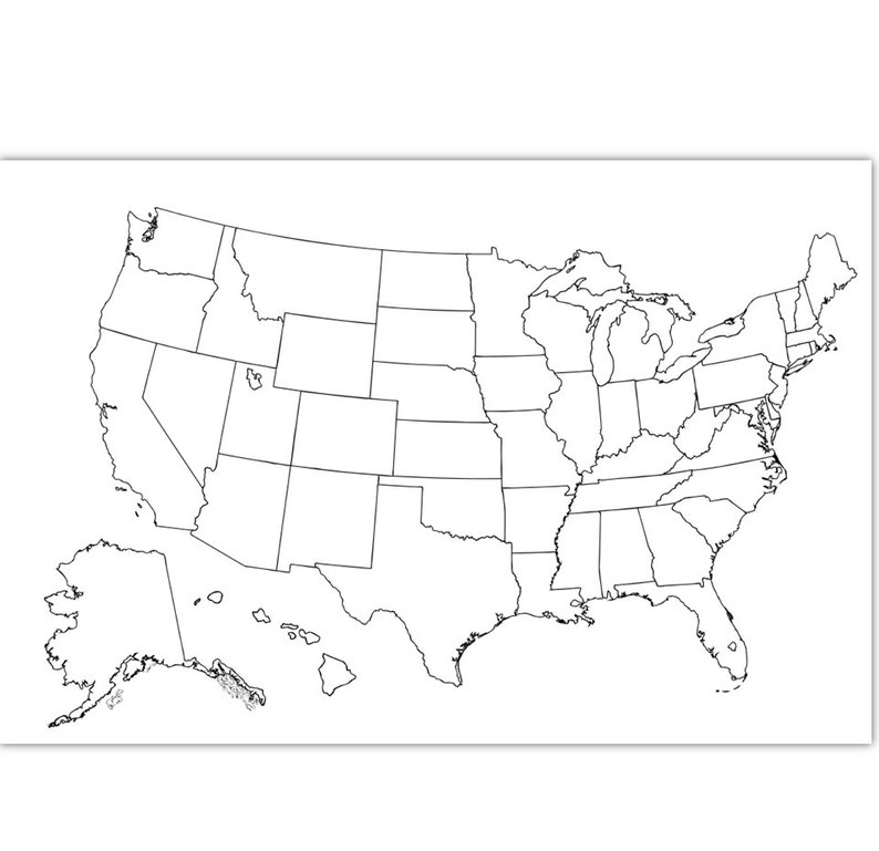 Map Of Usa Coloring Page