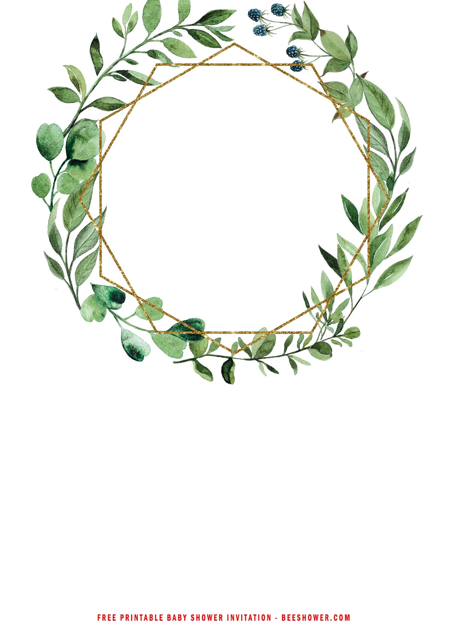 eucalyptus invitation template