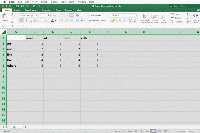 Excel Keyboard Shortcuts Worksheet Logera