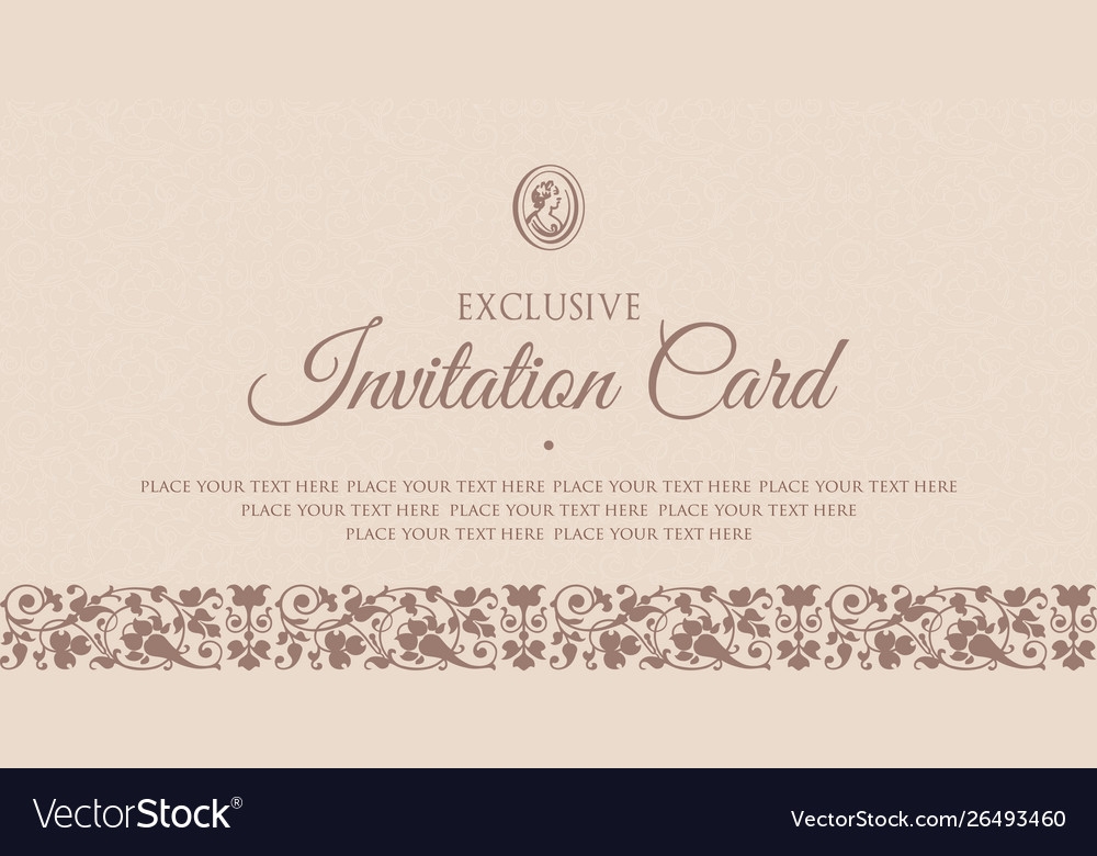 exclusive invitation template