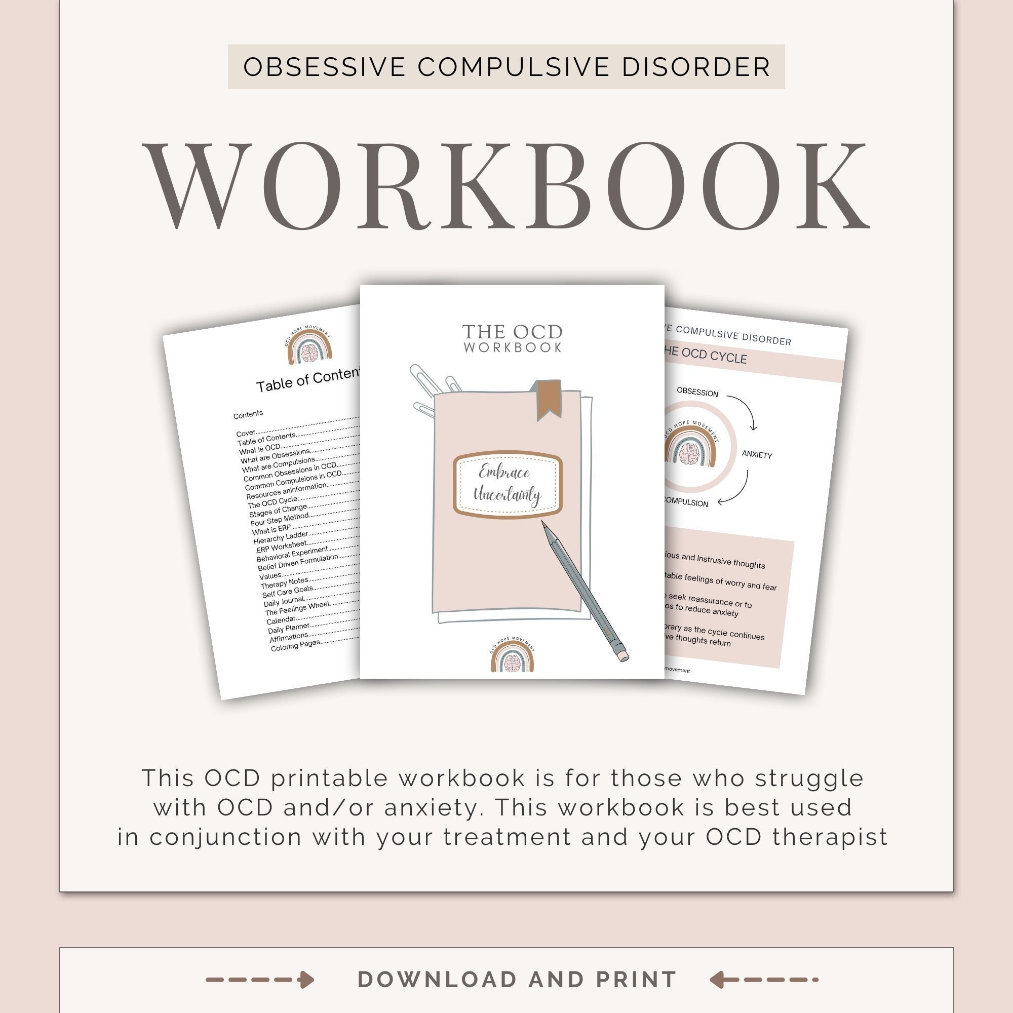 EXPOSURE OCD WORKSHEET HappierTHERAPY Worksheets Library