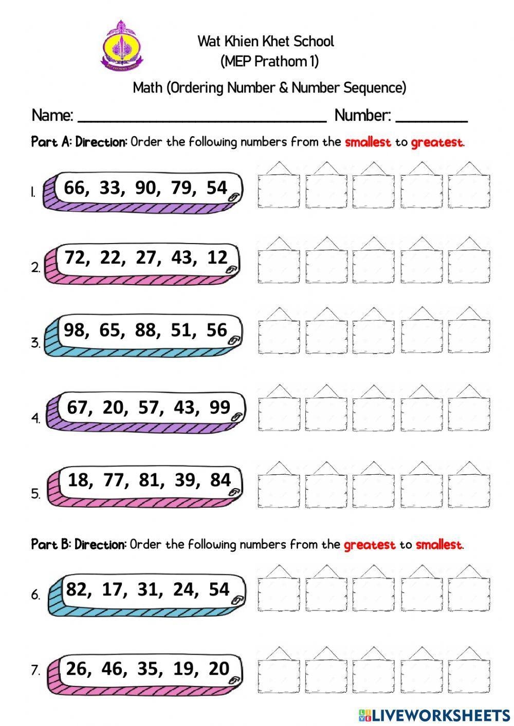 Extending Number Sequences 1 Number And Place Value By Worksheets 