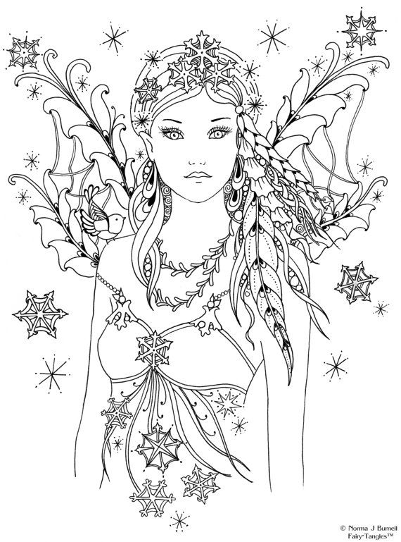 Adult Fairy Coloring Pages